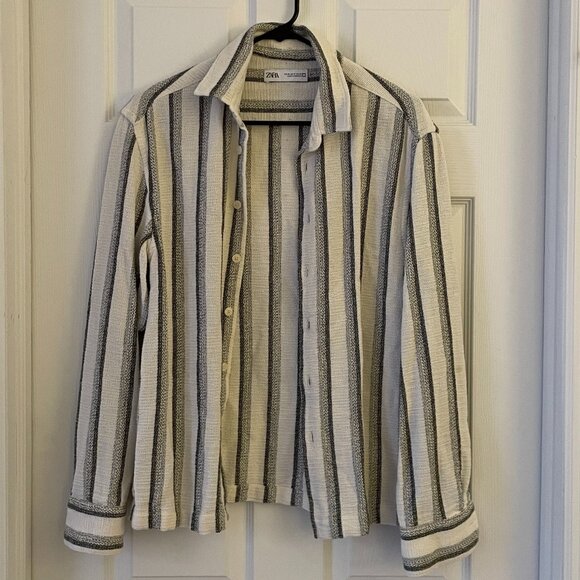 Zara Other - Zara Men's Knit Pattern Button Down Size M